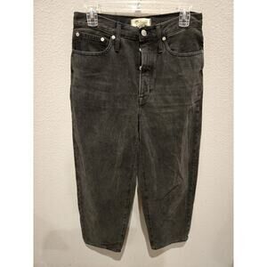 Madewell Women's Tapered Jeans Size 14 Black High Rise Denim